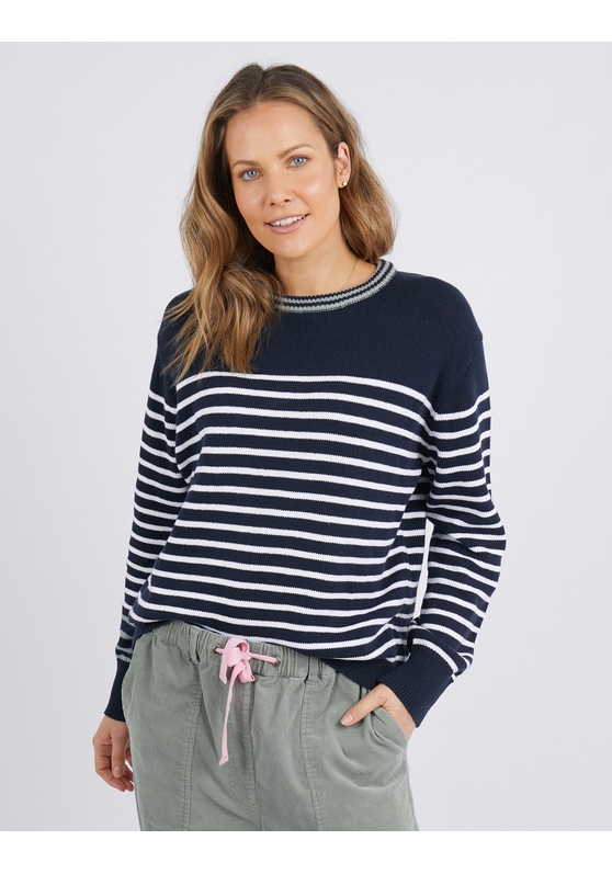 Portia Stripe Women's Knit Top - Elm | Buy Elm Lifestyle Clothing ...