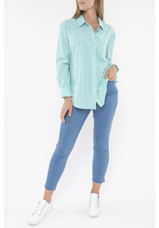 Cotton Stripe Women's Shirt