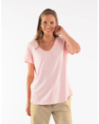 Rib V Neck Tee