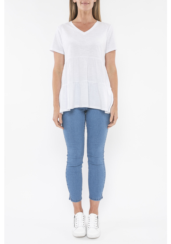 V Neck Tiered Women's Tee