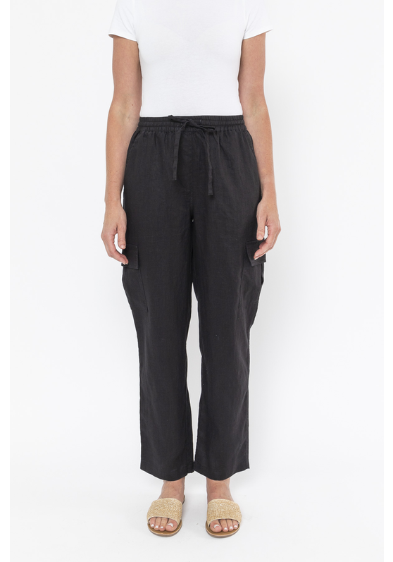 Cargo Pocket Linen Women's Pant