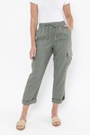 Cargo Pocket Linen Pant