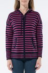 Zip Thru Stripe Cardi