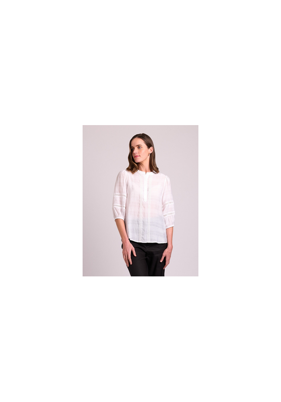 Check & Lace Women's Blouse