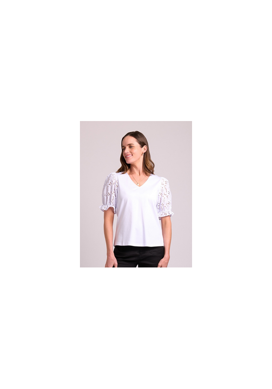 Contrast Sleeves Women's Top