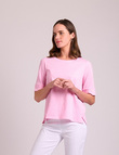 Wide Neck Elbow Slv Top