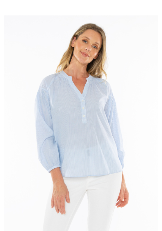 Shirred Sleeve Women's Shirt