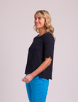 Wide Neck Elbow Slv Top