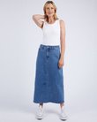 Zoe Midi Denim Skirt