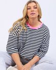 Mazie Stripe Ringer Sweat